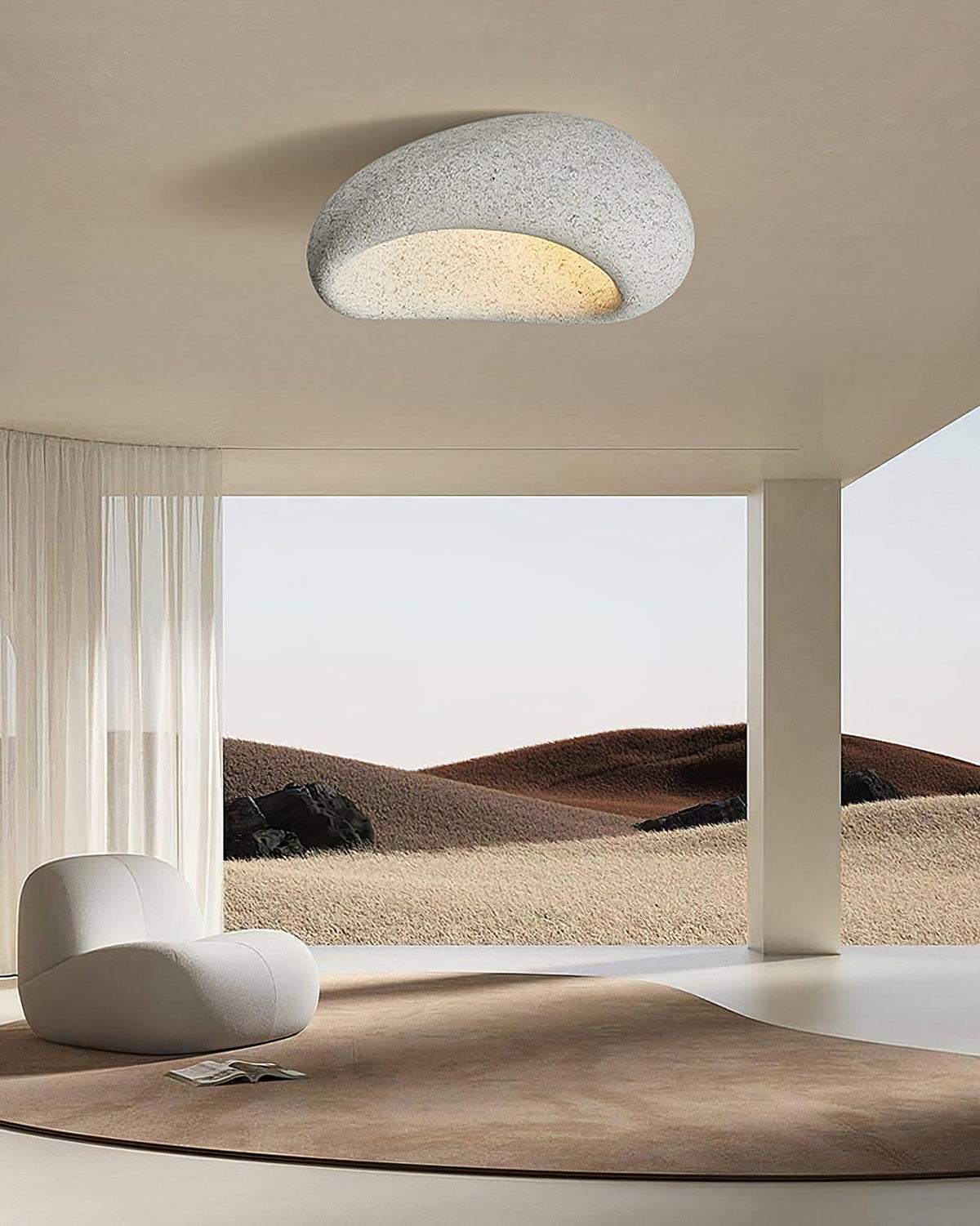 Lámpara de techo colgante con forma de nube escultural Celestia