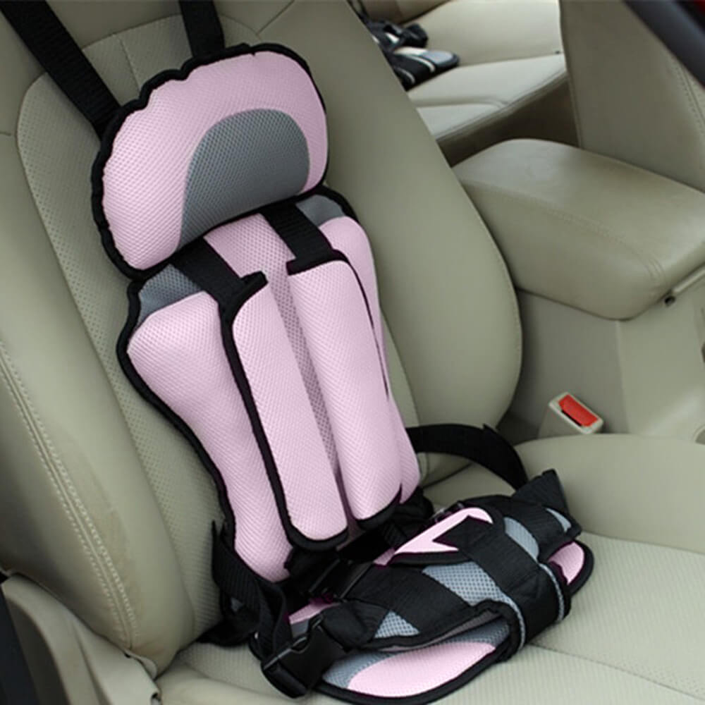 Silla de coche portátil con arnés de cinco puntos, transpirable y regulable