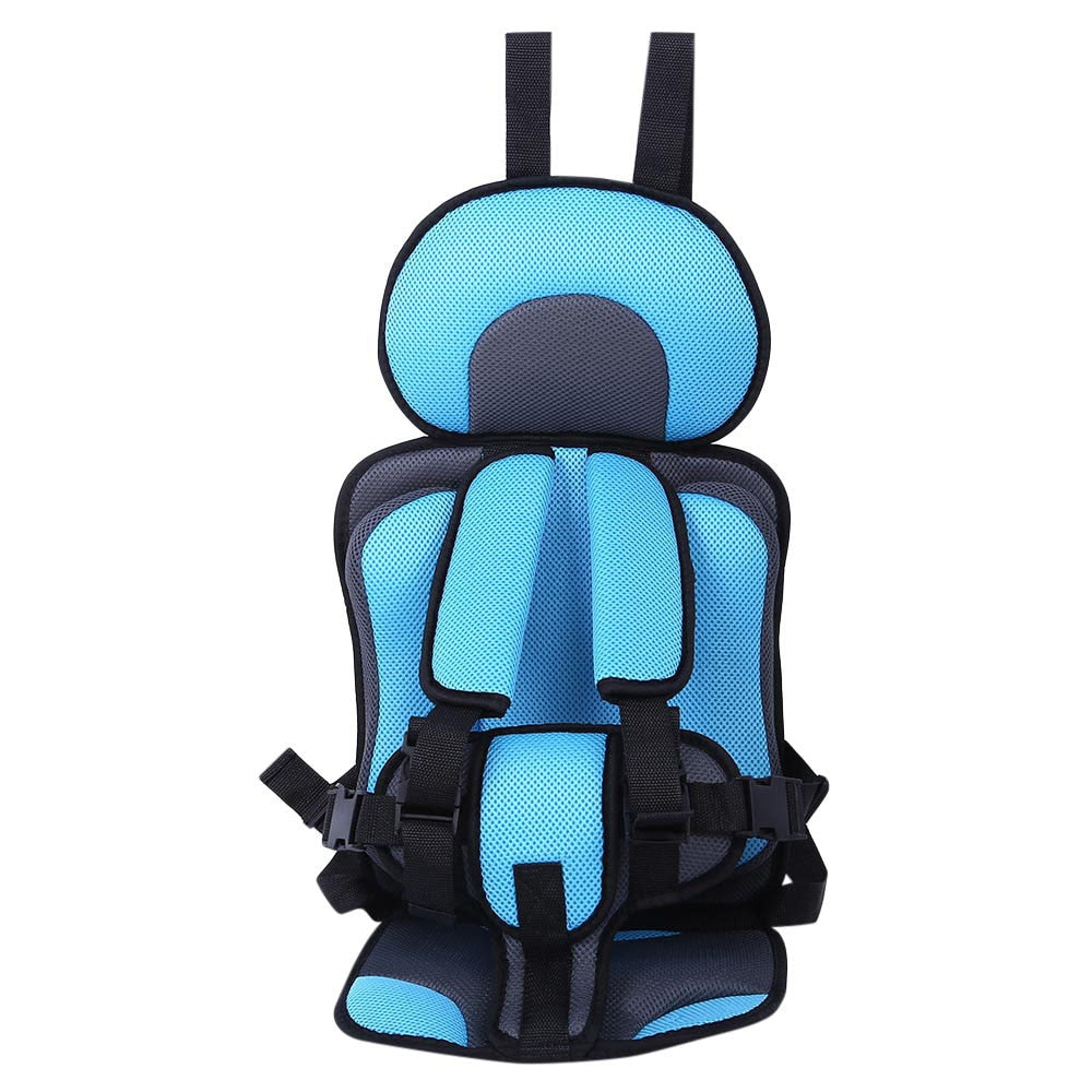 Silla de coche portátil con arnés de cinco puntos, transpirable y regulable