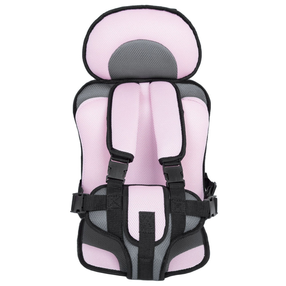Silla de coche portátil con arnés de cinco puntos, transpirable y regulable