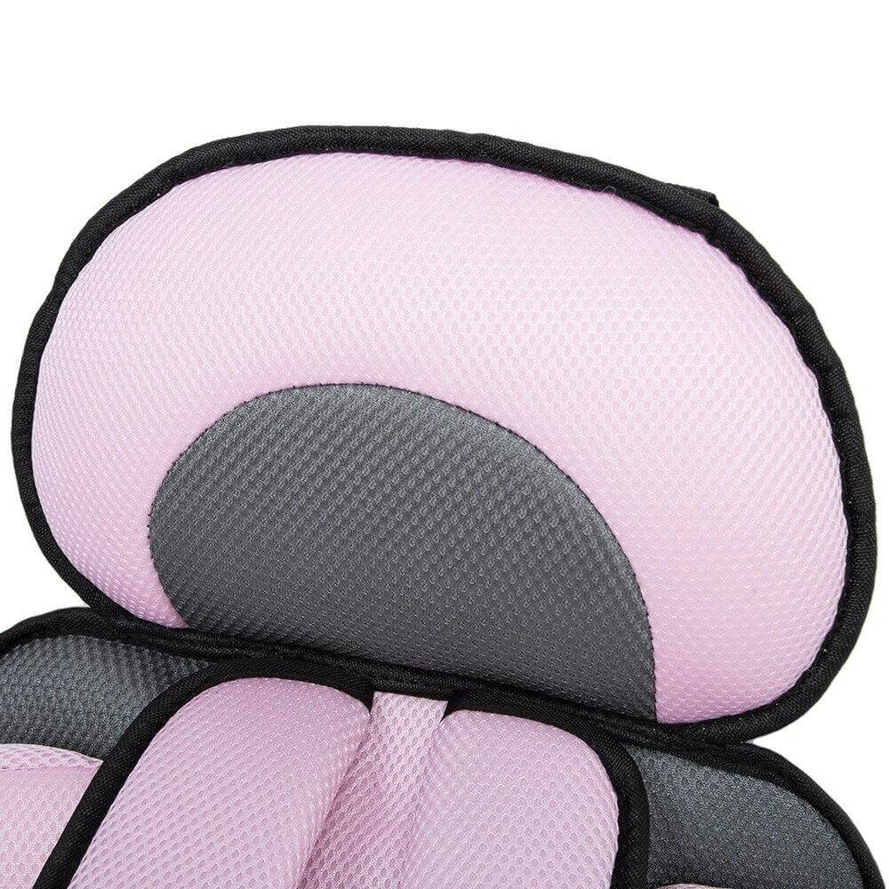 Silla de coche portátil con arnés de cinco puntos, transpirable y regulable