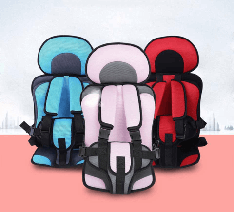 Silla de coche portátil con arnés de cinco puntos, transpirable y regulable