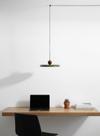 Lámpara de techo colgante redonda con diseño de disco radiante, regulable, 3 colores, cable de 450 cm, estilo escandinavo para interiores, rojo,