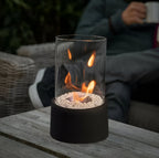 Lámpara de mesa sin cables con efecto llama Flamora