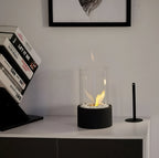 Lámpara de mesa sin cables con efecto llama Flamora