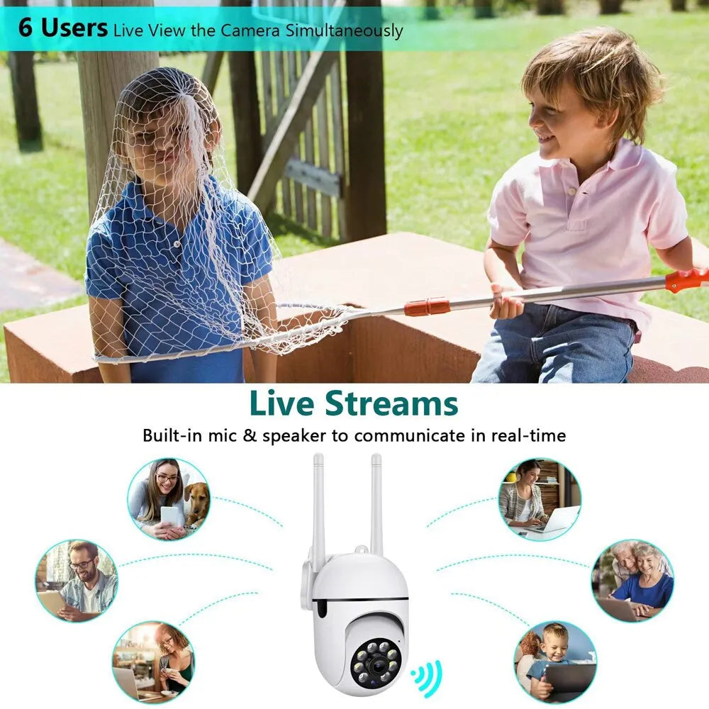 Cámara de seguridad WiFi con monitoreo desde smartphone: vigilancia inalámbrica para interiores y visualización en tiempo real.