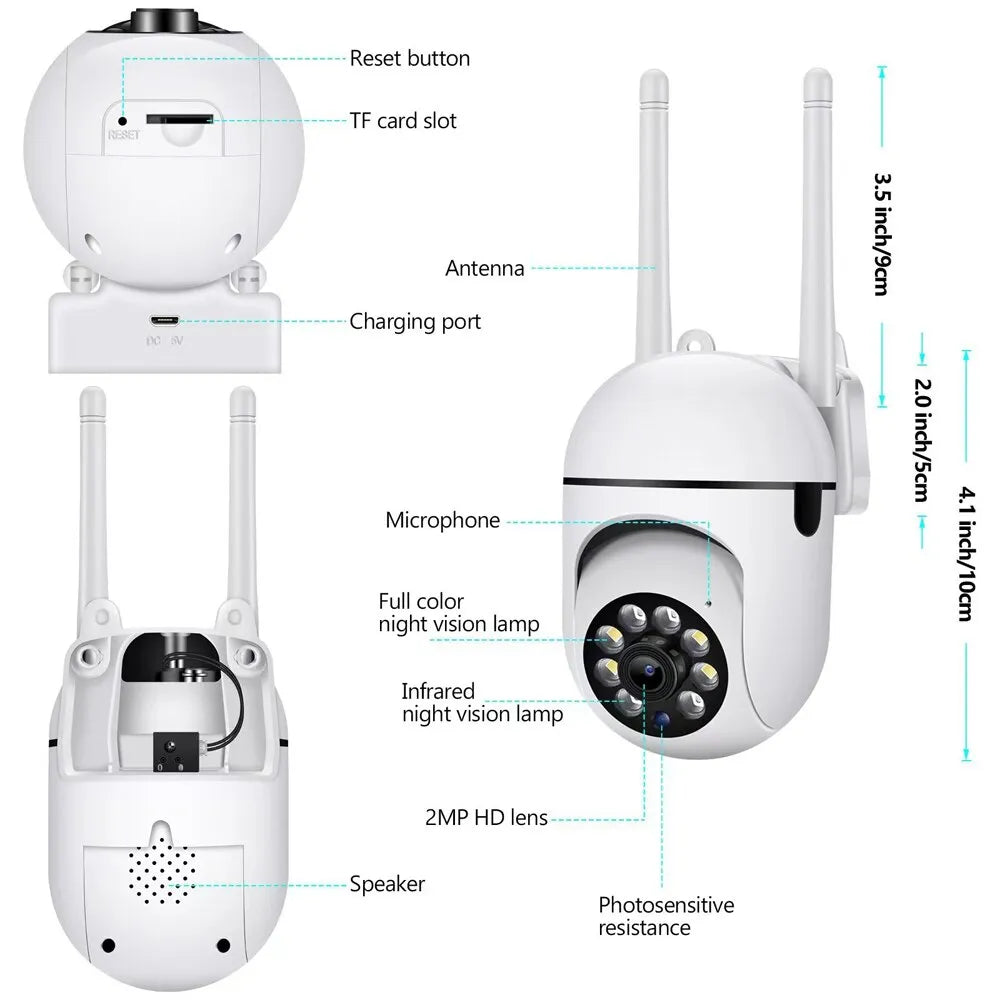 Cámara de seguridad WiFi con monitoreo desde smartphone: vigilancia inalámbrica para interiores y visualización en tiempo real.