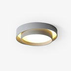 Lámpara de techo cilíndrica de hierro y acrílico, blanca, gris y negra, para sala de estar o dormitorio, LED, 3000K, 4000K, 6000K, Ø40, Ø50, Ø60 cm,