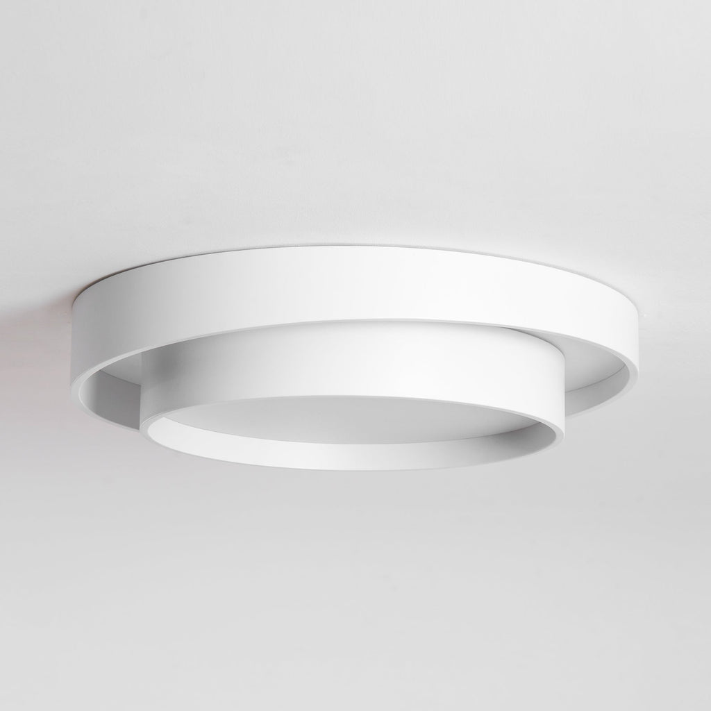 Lámpara de techo cilíndrica de hierro y acrílico, blanca, gris y negra, para sala de estar o dormitorio, LED, 3000K, 4000K, 6000K, Ø40, Ø50, Ø60 cm,