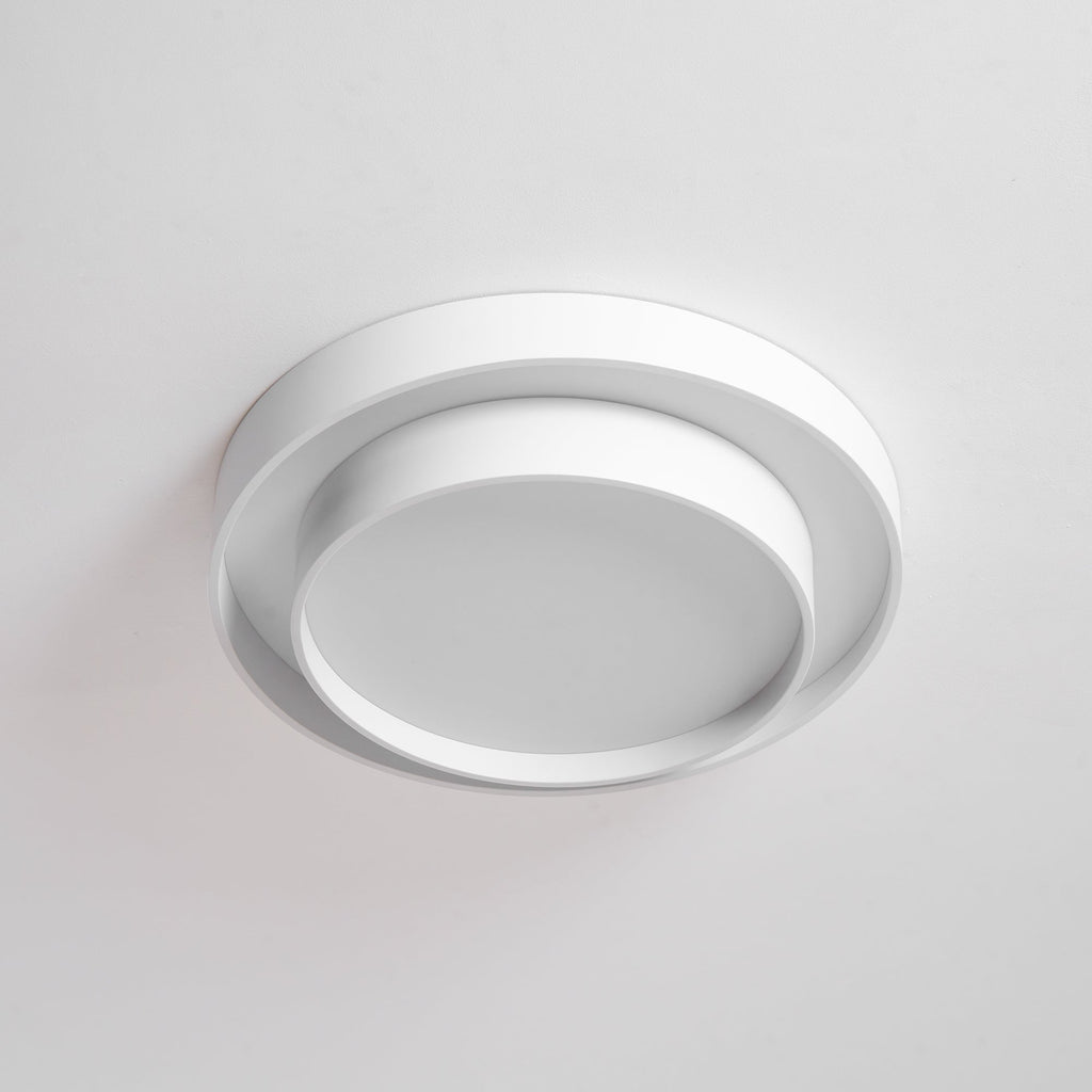 Lámpara de techo cilíndrica de hierro y acrílico, blanca, gris y negra, para sala de estar o dormitorio, LED, 3000K, 4000K, 6000K, Ø40, Ø50, Ø60 cm,