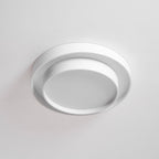 Lámpara de techo cilíndrica de hierro y acrílico, blanca, gris y negra, para sala de estar o dormitorio, LED, 3000K, 4000K, 6000K, Ø40, Ø50, Ø60 cm,