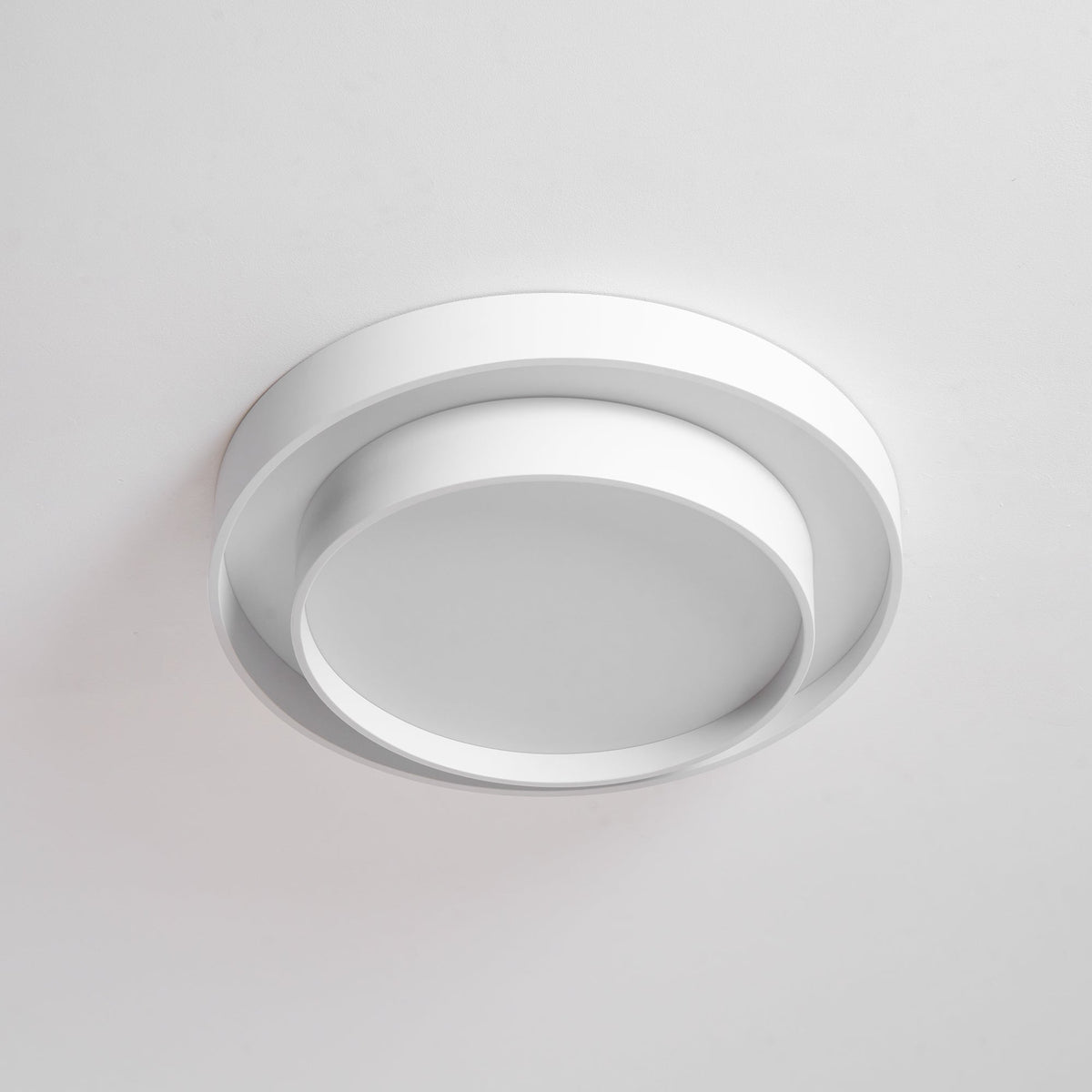 Lámpara de techo cilíndrica de hierro y acrílico, blanca, gris y negra, para sala de estar o dormitorio, LED, 3000K, 4000K, 6000K, Ø40, Ø50, Ø60 cm,