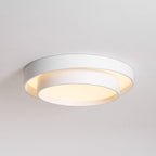 Lámpara de techo cilíndrica de hierro y acrílico, blanca, gris y negra, para sala de estar o dormitorio, LED, 3000K, 4000K, 6000K, Ø40, Ø50, Ø60 cm,