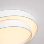Lámpara de techo cilíndrica de hierro y acrílico, blanca, gris y negra, para sala de estar o dormitorio, LED, 3000K, 4000K, 6000K, Ø40, Ø50, Ø60 cm,