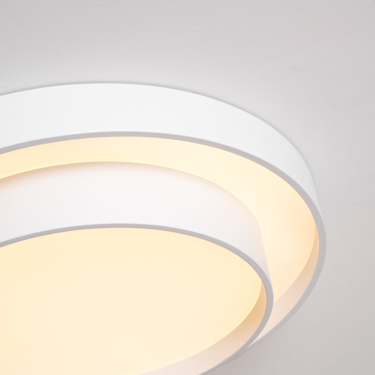 Lámpara de techo cilíndrica de hierro y acrílico, blanca, gris y negra, para sala de estar o dormitorio, LED, 3000K, 4000K, 6000K, Ø40, Ø50, Ø60 cm,