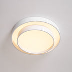 Lámpara de techo cilíndrica de hierro y acrílico, blanca, gris y negra, para sala de estar o dormitorio, LED, 3000K, 4000K, 6000K, Ø40, Ø50, Ø60 cm,
