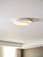 Lámpara de techo cilíndrica de hierro y acrílico, blanca, gris y negra, para sala de estar o dormitorio, LED, 3000K, 4000K, 6000K, Ø40, Ø50, Ø60 cm,