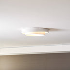Lámpara de techo cilíndrica de hierro y acrílico, blanca, gris y negra, para sala de estar o dormitorio, LED, 3000K, 4000K, 6000K, Ø40, Ø50, Ø60 cm,