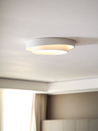 Lámpara de techo cilíndrica de hierro y acrílico, blanca, gris y negra, para sala de estar o dormitorio, LED, 3000K, 4000K, 6000K, Ø40, Ø50, Ø60 cm,