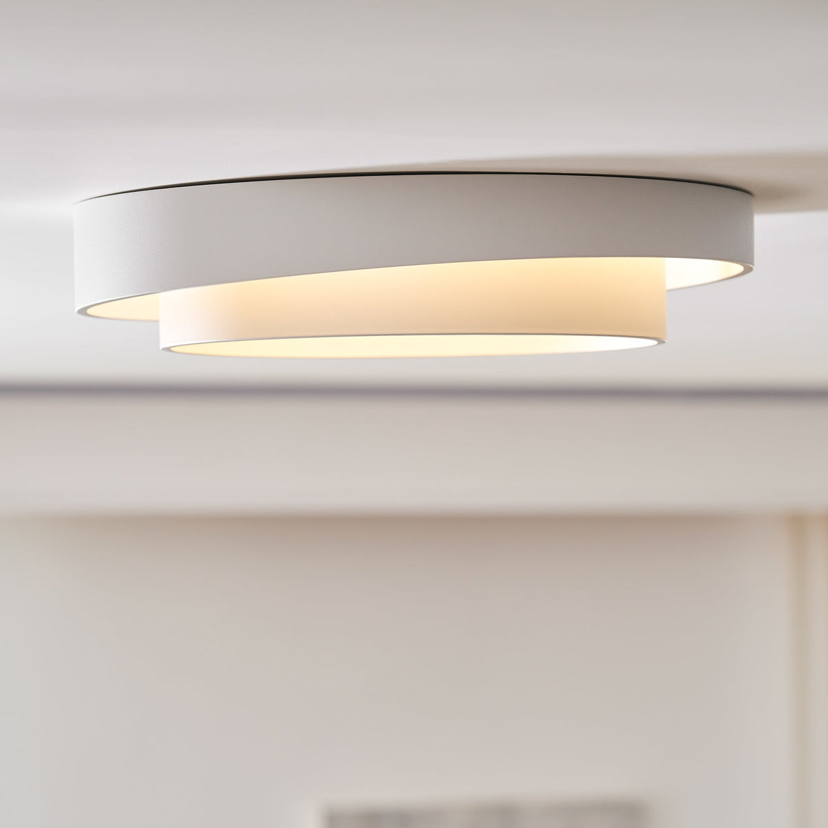 Lámpara de techo cilíndrica de hierro y acrílico, blanca, gris y negra, para sala de estar o dormitorio, LED, 3000K, 4000K, 6000K, Ø40, Ø50, Ø60 cm,