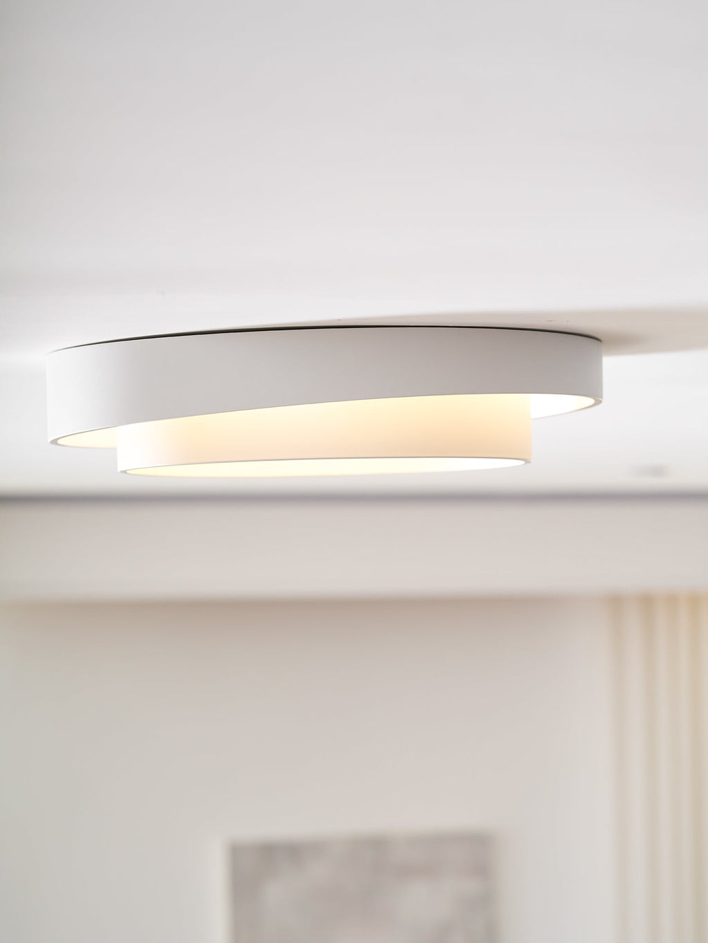 Lámpara de techo cilíndrica de hierro y acrílico, blanca, gris y negra, para sala de estar o dormitorio, LED, 3000K, 4000K, 6000K, Ø40, Ø50, Ø60 cm,