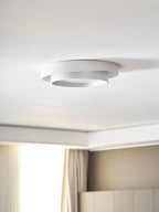 Lámpara de techo cilíndrica de hierro y acrílico, blanca, gris y negra, para sala de estar o dormitorio, LED, 3000K, 4000K, 6000K, Ø40, Ø50, Ø60 cm,