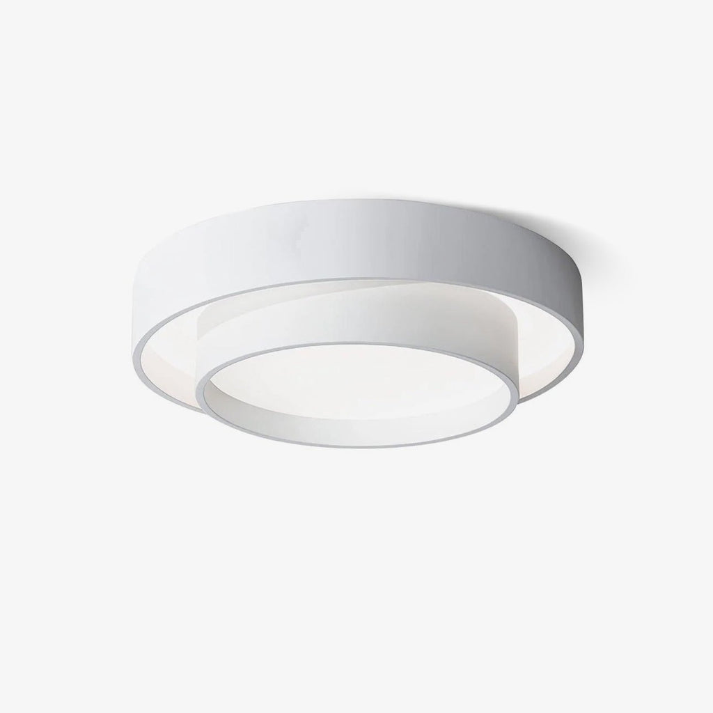 Lámpara de techo cilíndrica de hierro y acrílico, blanca, gris y negra, para sala de estar o dormitorio, LED, 3000K, 4000K, 6000K, Ø40, Ø50, Ø60 cm,