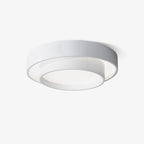 Lámpara de techo cilíndrica de hierro y acrílico, blanca, gris y negra, para sala de estar o dormitorio, LED, 3000K, 4000K, 6000K, Ø40, Ø50, Ø60 cm,