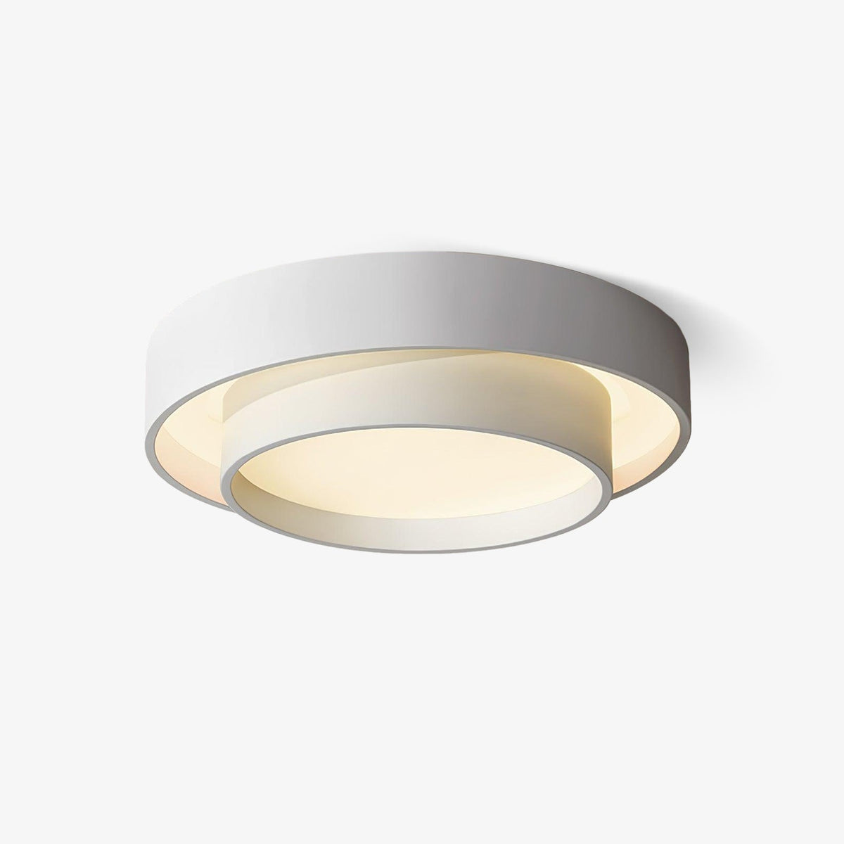 Lámpara de techo cilíndrica de hierro y acrílico, blanca, gris y negra, para sala de estar o dormitorio, LED, 3000K, 4000K, 6000K, Ø40, Ø50, Ø60 cm,