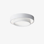 Lámpara de techo cilíndrica de hierro y acrílico, blanca, gris y negra, para sala de estar o dormitorio, LED, 3000K, 4000K, 6000K, Ø40, Ø50, Ø60 cm,