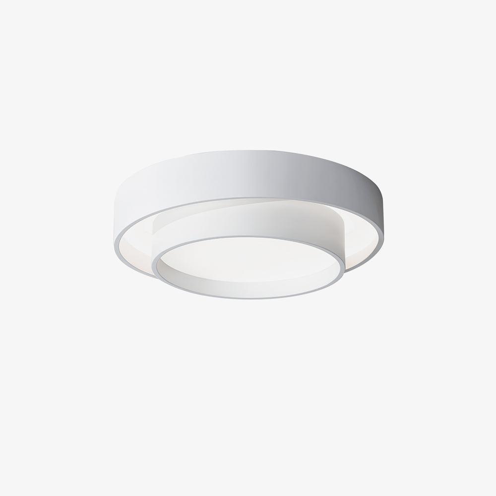 Lámpara de techo cilíndrica de hierro y acrílico, blanca, gris y negra, para sala de estar o dormitorio, LED, 3000K, 4000K, 6000K, Ø40, Ø50, Ø60 cm,