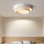 Lámpara de techo cilíndrica de hierro y acrílico, blanca, gris y negra, para sala de estar o dormitorio, LED, 3000K, 4000K, 6000K, Ø40, Ø50, Ø60 cm,