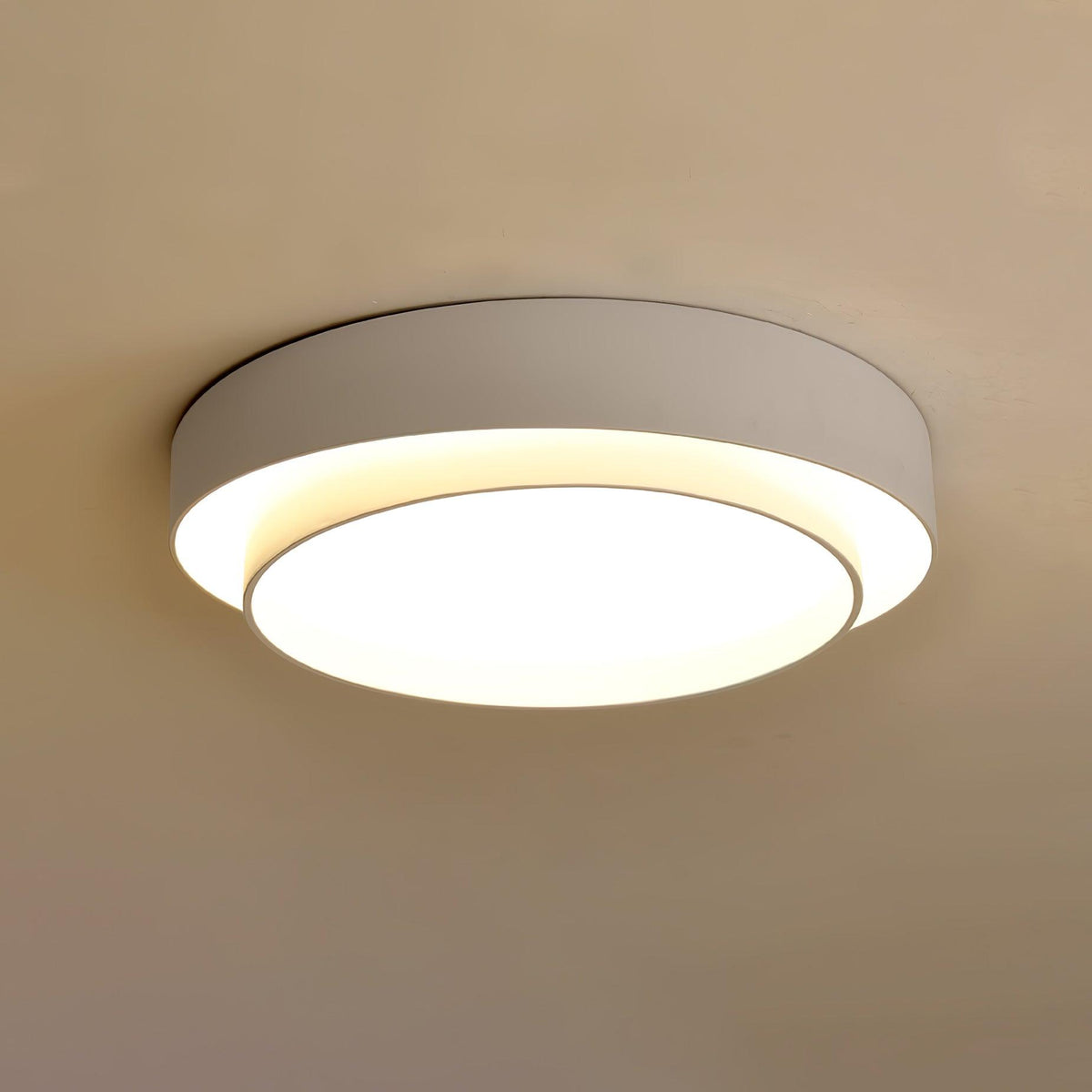 Lámpara de techo cilíndrica de hierro y acrílico, blanca, gris y negra, para sala de estar o dormitorio, LED, 3000K, 4000K, 6000K, Ø40, Ø50, Ø60 cm,