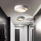 Lámpara de techo cilíndrica de hierro y acrílico, blanca, gris y negra, para sala de estar o dormitorio, LED, 3000K, 4000K, 6000K, Ø40, Ø50, Ø60 cm,