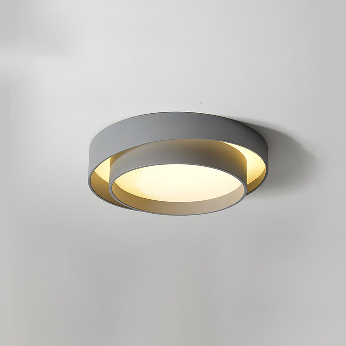Lámpara de techo cilíndrica de hierro y acrílico, blanca, gris y negra, para sala de estar o dormitorio, LED, 3000K, 4000K, 6000K, Ø40, Ø50, Ø60 cm,