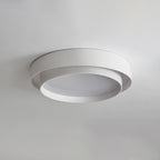 Lámpara de techo cilíndrica de hierro y acrílico, blanca, gris y negra, para sala de estar o dormitorio, LED, 3000K, 4000K, 6000K, Ø40, Ø50, Ø60 cm,