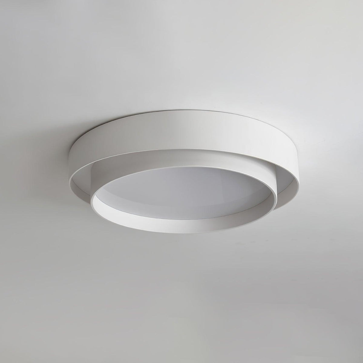 Lámpara de techo cilíndrica de hierro y acrílico, blanca, gris y negra, para sala de estar o dormitorio, LED, 3000K, 4000K, 6000K, Ø40, Ø50, Ø60 cm,