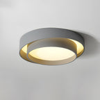 Lámpara de techo cilíndrica de hierro y acrílico, blanca, gris y negra, para sala de estar o dormitorio, LED, 3000K, 4000K, 6000K, Ø40, Ø50, Ø60 cm,