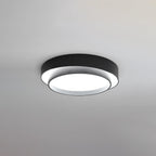 Lámpara de techo cilíndrica de hierro y acrílico, blanca, gris y negra, para sala de estar o dormitorio, LED, 3000K, 4000K, 6000K, Ø40, Ø50, Ø60 cm,