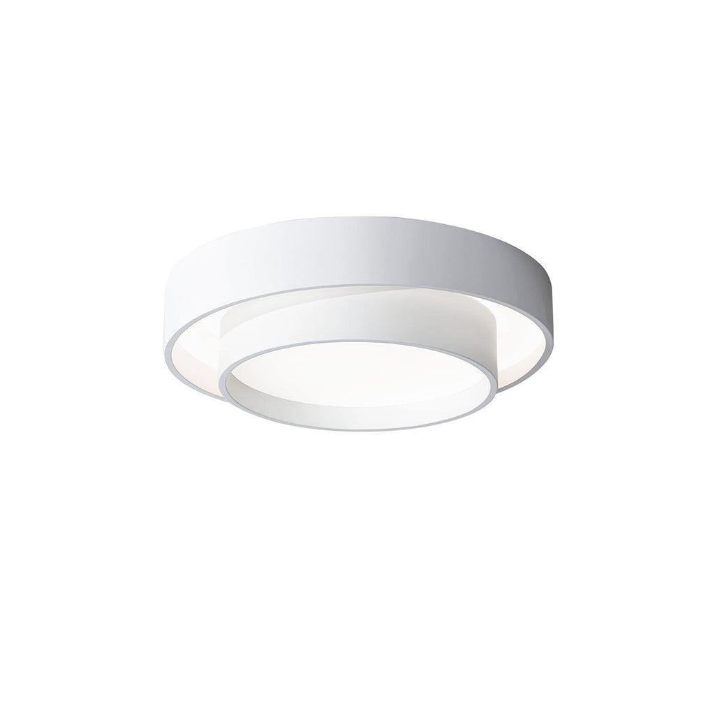 Lámpara de techo cilíndrica de hierro y acrílico, blanca, gris y negra, para sala de estar o dormitorio, LED, 3000K, 4000K, 6000K, Ø40, Ø50, Ø60 cm,