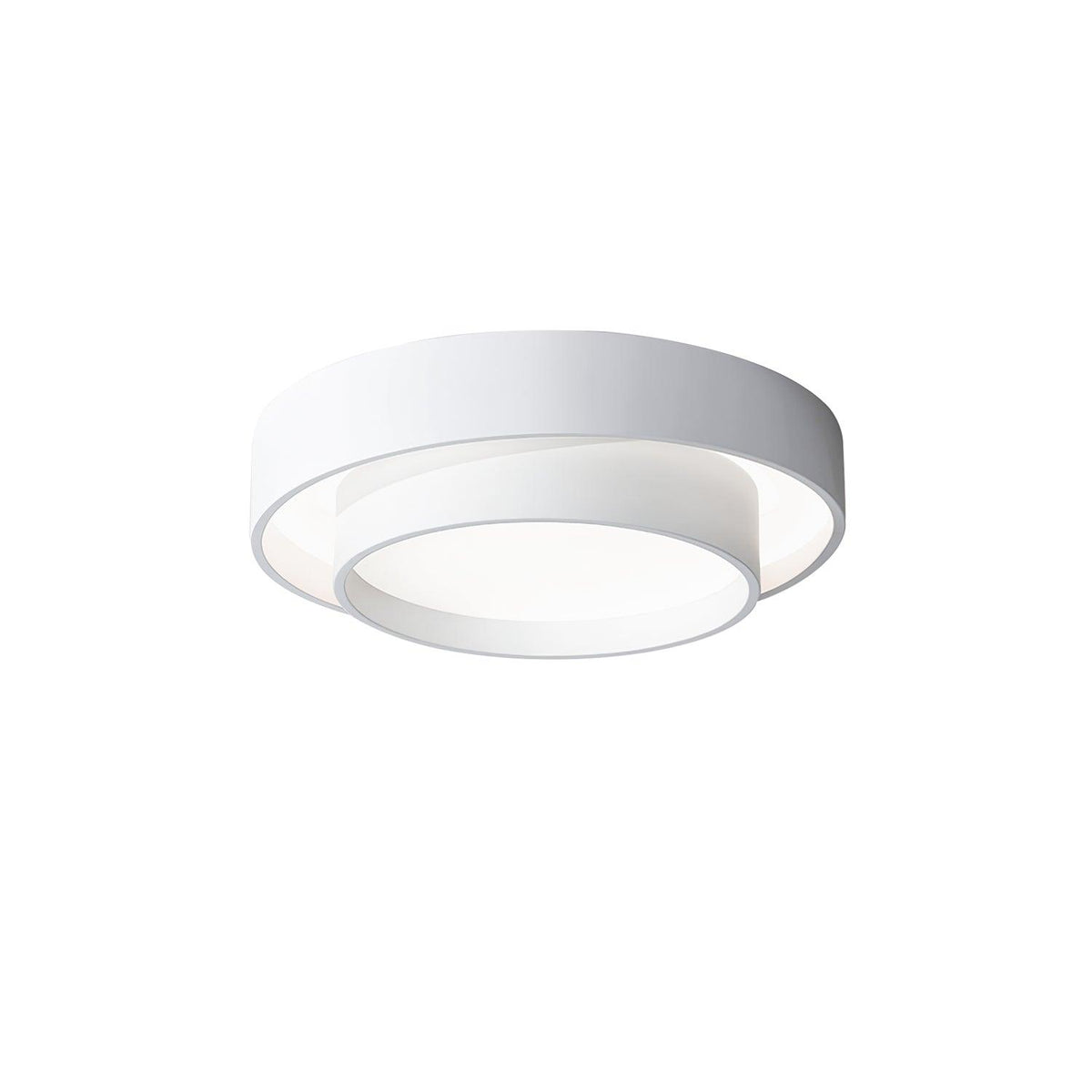Lámpara de techo cilíndrica de hierro y acrílico, blanca, gris y negra, para sala de estar o dormitorio, LED, 3000K, 4000K, 6000K, Ø40, Ø50, Ø60 cm,