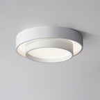 Lámpara de techo cilíndrica de hierro y acrílico, blanca, gris y negra, para sala de estar o dormitorio, LED, 3000K, 4000K, 6000K, Ø40, Ø50, Ø60 cm,