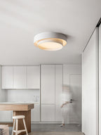 Lámpara de techo cilíndrica de hierro y acrílico, blanca, gris y negra, para sala de estar o dormitorio, LED, 3000K, 4000K, 6000K, Ø40, Ø50, Ø60 cm,