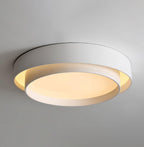 Lámpara de techo cilíndrica de hierro y acrílico, blanca, gris y negra, para sala de estar o dormitorio, LED, 3000K, 4000K, 6000K, Ø40, Ø50, Ø60 cm,
