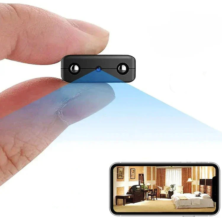Mini cámara de seguridad Wi-Fi con visión nocturna y detección de movimiento