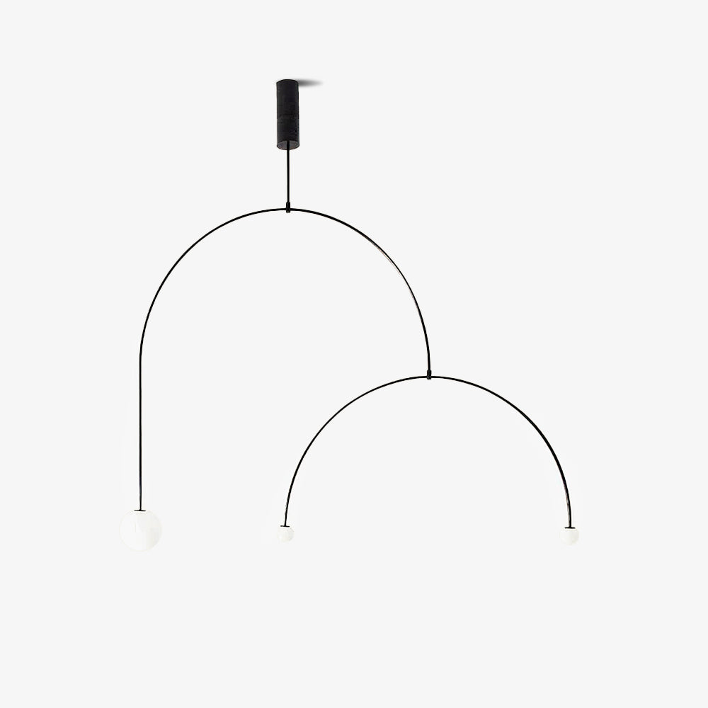 Lámpara de techo móvil con globos de cristal – Diseño moderno en latón o negro – 9 configuraciones – Casquillo G9 y G4