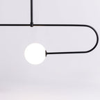 Lámpara de techo móvil con globos de cristal – Diseño moderno en latón o negro – 9 configuraciones – Casquillo G9 y G4