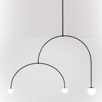 Lámpara de techo móvil con globos de cristal – Diseño moderno en latón o negro – 9 configuraciones – Casquillo G9 y G4
