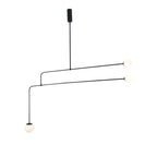 Lámpara de techo móvil con globos de cristal – Diseño moderno en latón o negro – 9 configuraciones – Casquillo G9 y G4