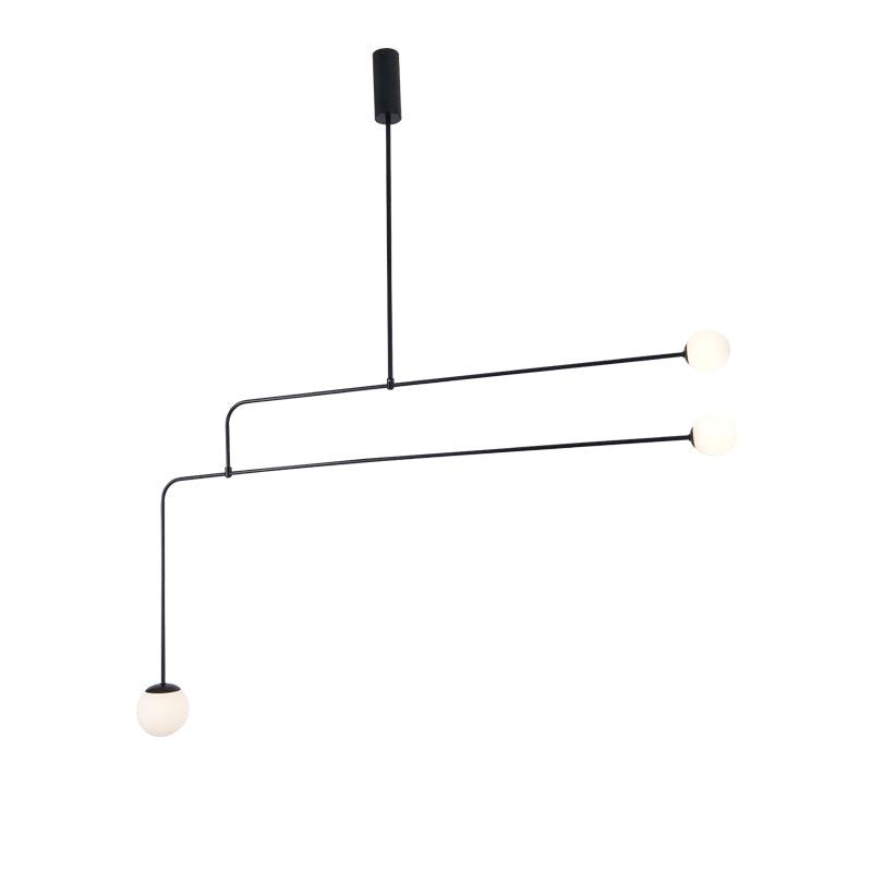 Lámpara de techo móvil con globos de cristal – Diseño moderno en latón o negro – 9 configuraciones – Casquillo G9 y G4